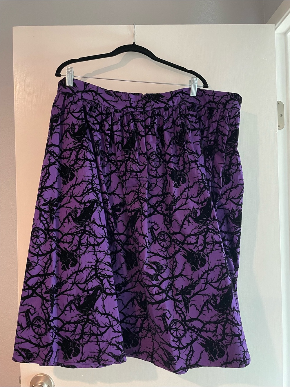 Disney Purple and Black Malificent  A-Line Skirt